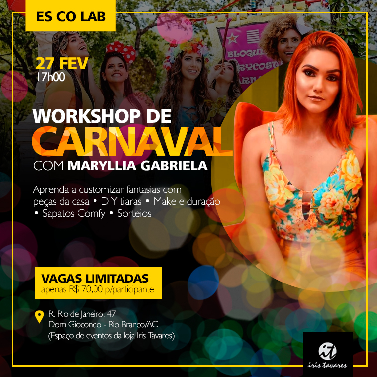 Workshop de Carnaval com Maryllia Gabriela